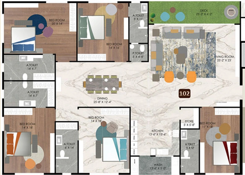 5 BHK Flat in Rajhans Kronis in Vesu, Surat - Image 675673