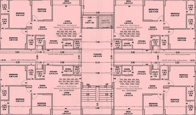 Floor Plan of Shiv Shubham Pearl in Palanpur, Surat - Image 179242