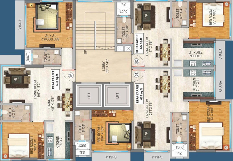Floor Plan of Konark Zen Enclave in Borivali West, Mumbai - Image 101537
