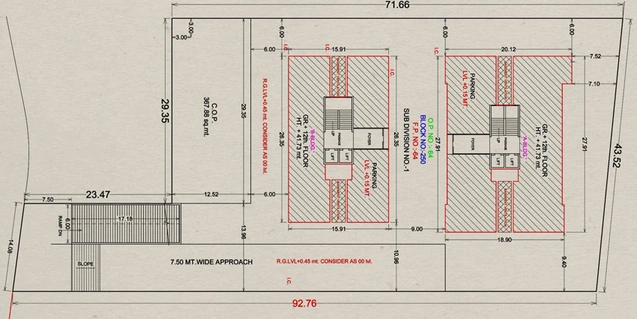 Master Plan of Champakbhai Vihaan Residency in Vesu, Surat - Image 96696