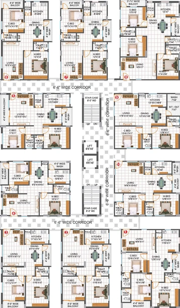 Floor Plan of Sree Jagadamba Ayaan Residency in Bachupally, Hyderabad - Image 172195