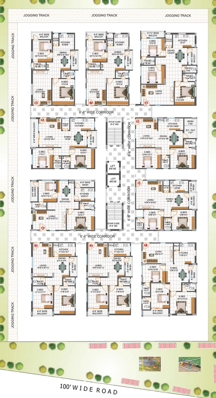 Master Plan of Sree Jagadamba Ayaan Residency in Bachupally, Hyderabad - Image 172194