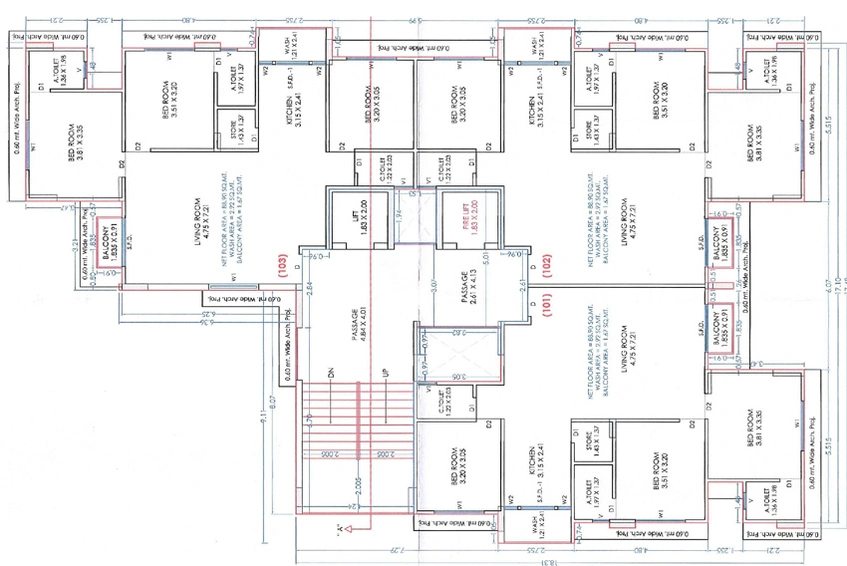 Floor Plan of The Florida in Palanpur, Surat - Image 96465