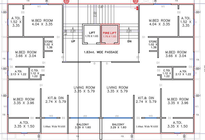 Floor Plan of Marvella Jewel Heights in Rander, Surat - Image 96473