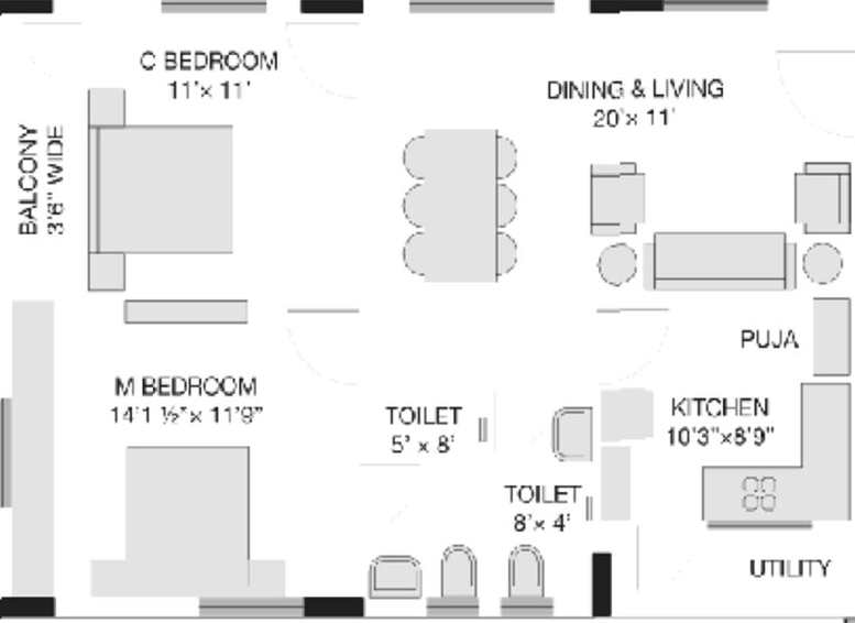 2 BHK Flat in TBC Rasagna North in Kompally, Hyderabad - Image 817383