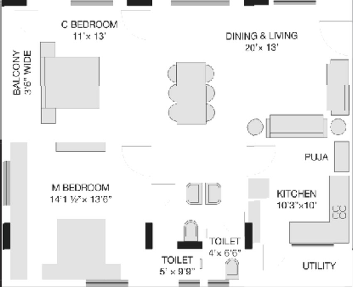 2 BHK Flat in TBC Rasagna North in Kompally, Hyderabad - Image 817385