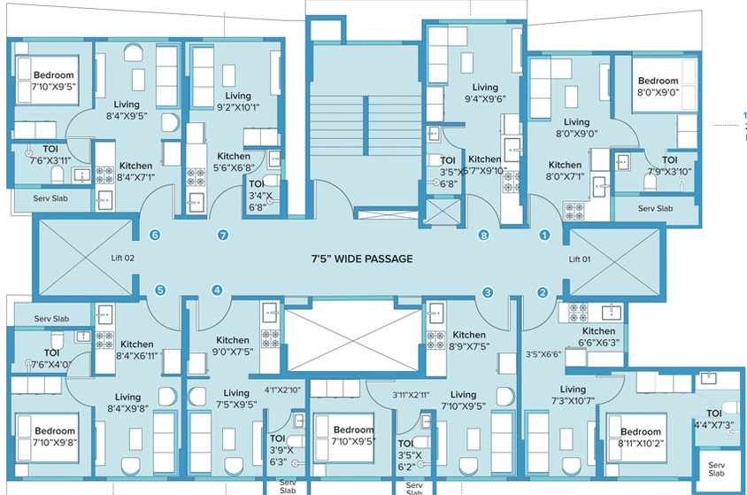 Floor Plan of Marathon Neo Square in Bhandup West, Mumbai - Image 96554