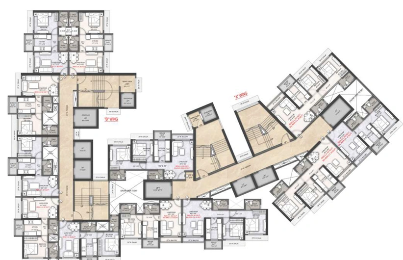 Floor Plan of Mehta Palacious in Bhandup West, Mumbai - Image 96560
