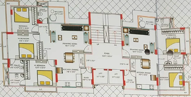 Floor Plan of Yogi Parisar in Sargasan, Gandhinagar - Image 96921