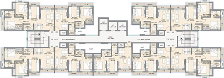 Floor Plan of Shripal Shanti in Virar West, Palghar - Image 17395
