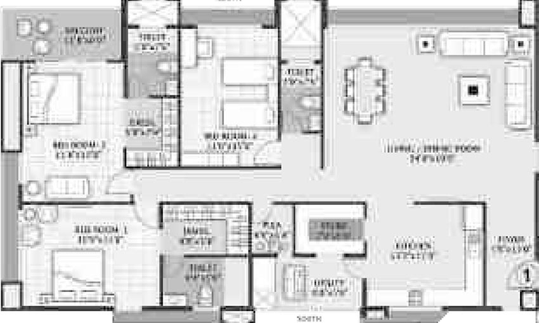 3 BHK Flat in Vardan KPM Terra Prime in Piplod, Surat - Image 818275