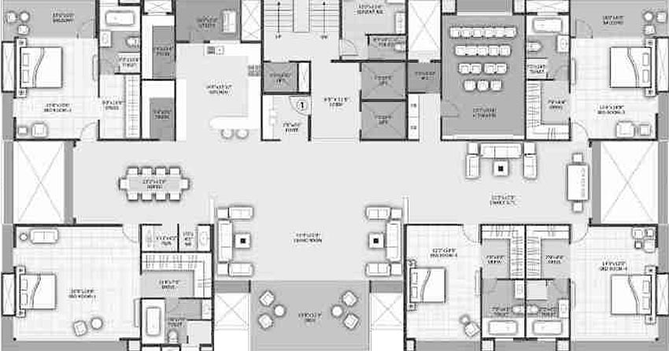5 BHK Flat in Vardan KPM Terra Prime in Piplod, Surat - Image 818278
