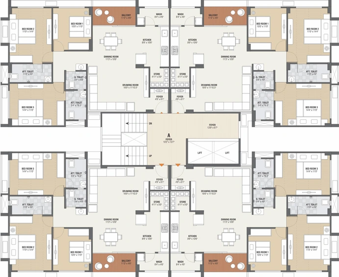 Floor Plan of Swastik 42 in Sargasan, Gandhinagar - Image 97434