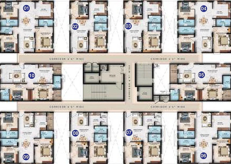 Floor Plan of KT Residency in Peeramcheru, Hyderabad - Image 172439