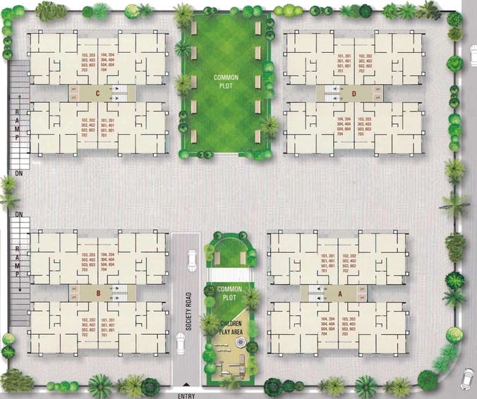 Master Plan of Sagar Residency in Sargasan, Gandhinagar - Image 96942