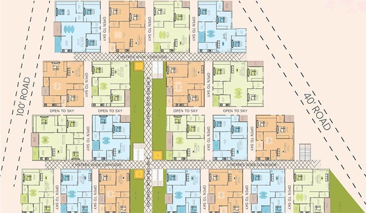 Floor Plan of NSks Nikhil Krishna Crown in Ameenpur, Hyderabad - Image 172067