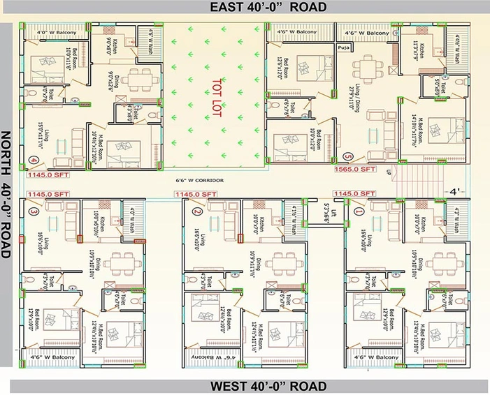 Floor Plan of Sriram Arcade in Ameenpur, Hyderabad - Image 172163