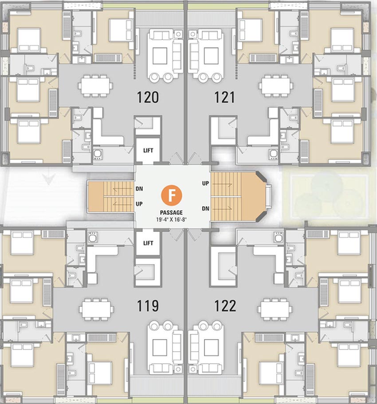 Floor Plan of SNS Soham Residency in Pal Gam, Surat - Image 179572