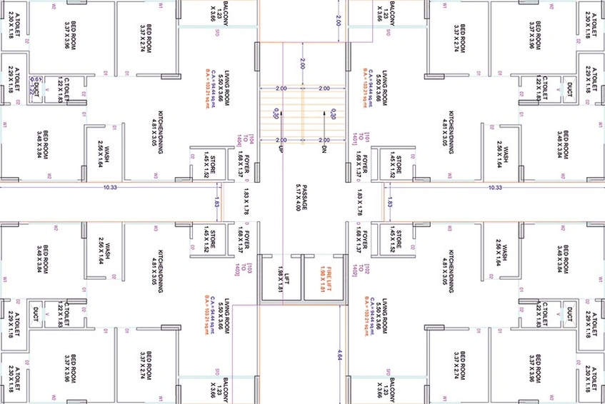 Floor Plan of Sai Silver Crest in Adajan, Surat - Image 179432