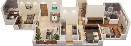 3 BHK Flat in Vinay Sky in Virar West, Palghar - Image 435028