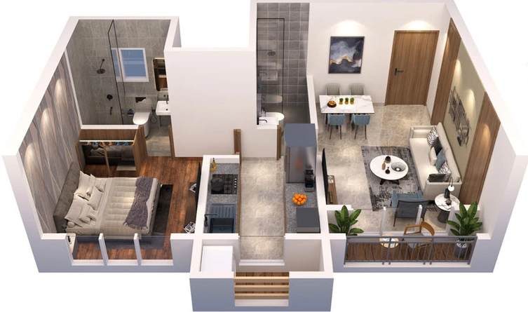 1 BHK Flat in Vinay Sky in Virar West, Palghar - Image 435026