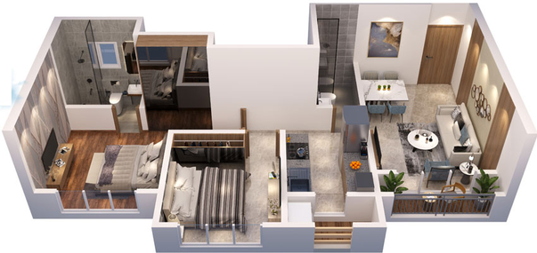 2 BHK Flat in Vinay Sky in Virar West, Palghar - Image 435027