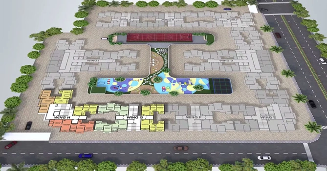 Master Plan of Vinay Sky in Virar West, Palghar - Image 17510