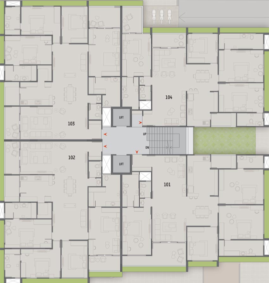 Floor Plan of Kalp Kalpvruksh Meadows in Paldi, Ahmedabad - Image 96992