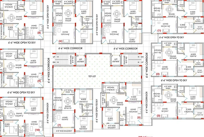 Floor Plan of VR Sri Krishna County in Ameenpur, Hyderabad - Image 172155