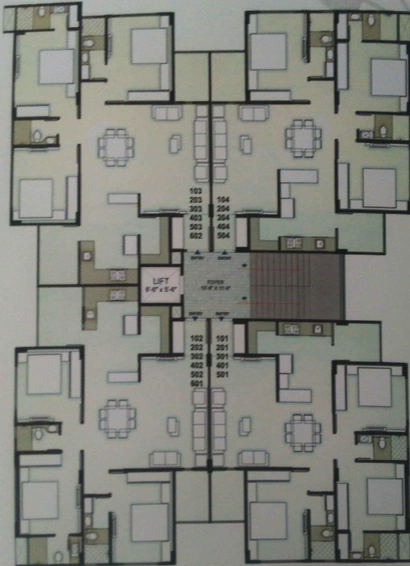 Floor Plan of Kalp Kalpvruksh Regency in Ellisbridge, Ahmedabad - Image 97849