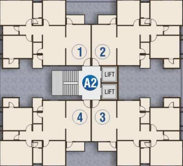 Floor Plan of Happy Home Nakshatra Nebula in Jahangirabad, Surat - Image 175944