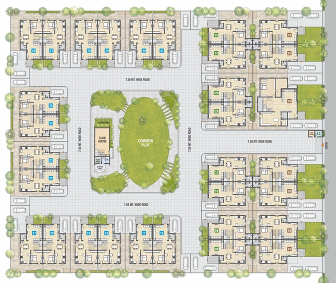 Master Plan of Kathan Shantivan Bunglows in Adalaj, Gandhinagar - Image 97002