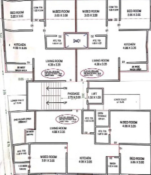 Floor Plan of Amit Abhishek Avenue in Madhavpura, Vadodara - Image 181994