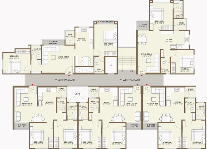 Floor Plan of Narayan Square in Gorwa, Vadodara - Image 97372