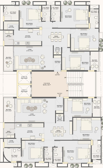Floor Plan of Kalp Kalpvruksh Shadows in Ellisbridge, Ahmedabad - Image 99601