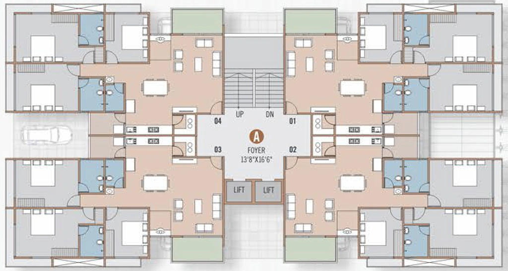 Floor Plan of Hari Aalay in Sargasan, Gandhinagar - Image 97448