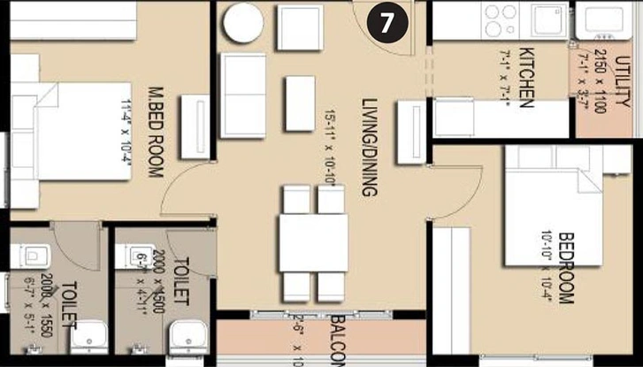 2 BHK Flat in Praneeth Pranav Zenith in Bachupally, Hyderabad - Image 817163