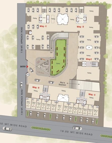 Master Plan of Shree Ghanshyam Residency in Atladara, Vadodara - Image 97386