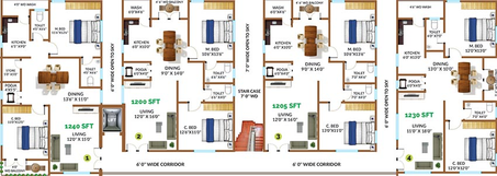 Floor Plan of Sri Sukruth Aavaas in Nizampet, Hyderabad - Image 172280