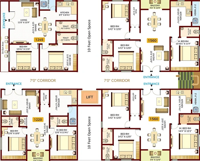 Floor Plan of Sri Swastik Aavaas in Nizampet, Hyderabad - Image 172292