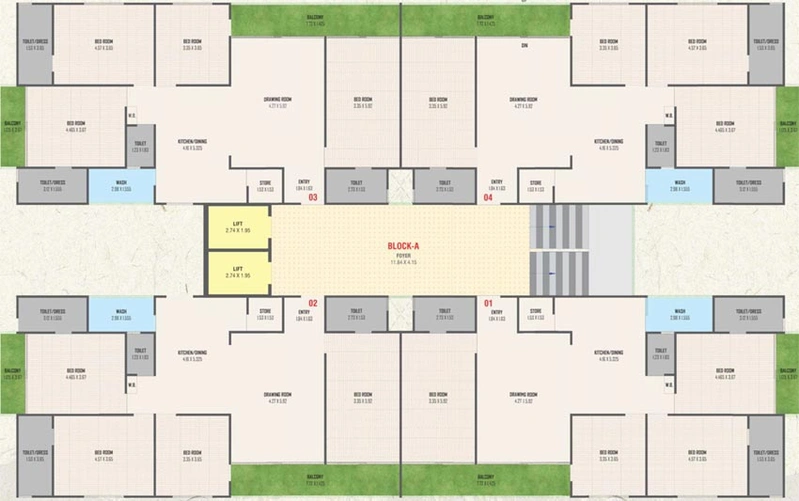 Floor Plan of Aakshar Royal Relexa in Nava Naroda, Ahmedabad - Image 97628