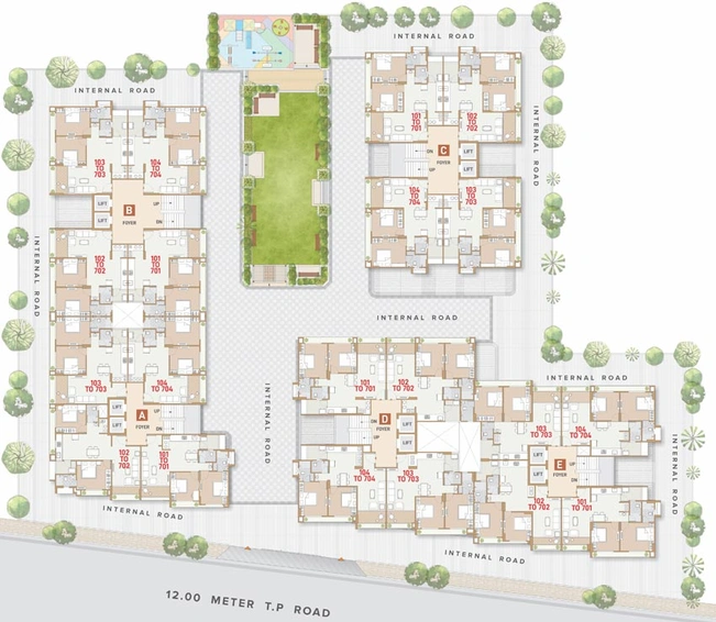 Master Plan of Eklingji Radhe Madhav in Sanand, Ahmedabad - Image 97829