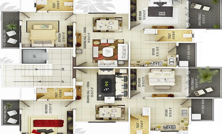 Floor Plan of Shubh Global Residency in Manish Nagar, Nagpur - Image 167635