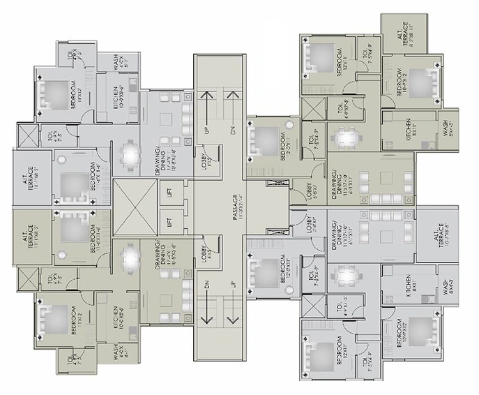 Floor Plan of Balaji Anandam in Trimurti Nagar, Nagpur - Image 167310