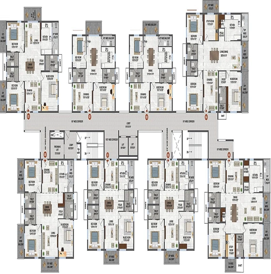 Floor Plan of Gothics Pentagon Clouds in Bachupally, Hyderabad - Image 171835