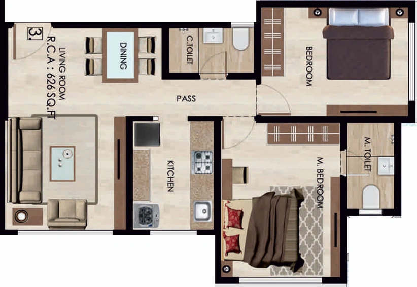 2 BHK Flat in Shivoham Avyukta Breeze in Borivali West, Mumbai - Image 454216
