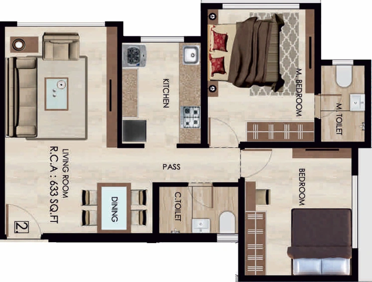 2 BHK Flat in Shivoham Avyukta Breeze in Borivali West, Mumbai - Image 454217