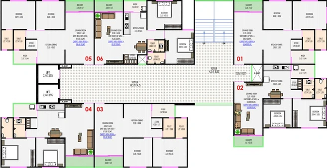 Floor Plan of Shreedhar Vihar in Vastral, Ahmedabad - Image 97942