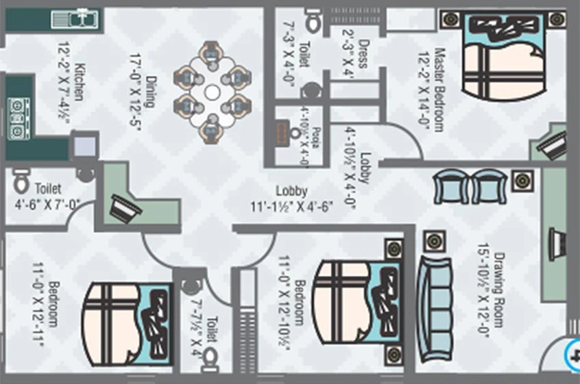 3 BHK Flat in Beccun Lifestyle in Kompally, Hyderabad - Image 817054
