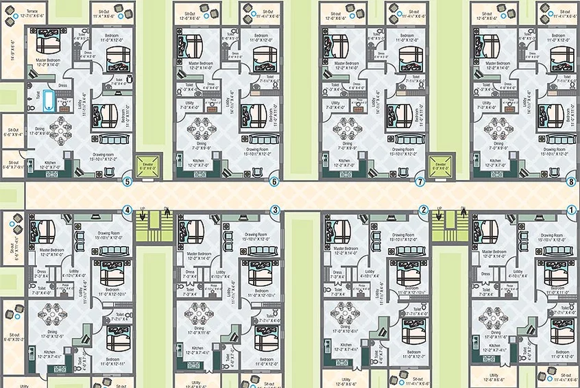 Floor Plan of Beccun Lifestyle in Kompally, Hyderabad - Image 171787